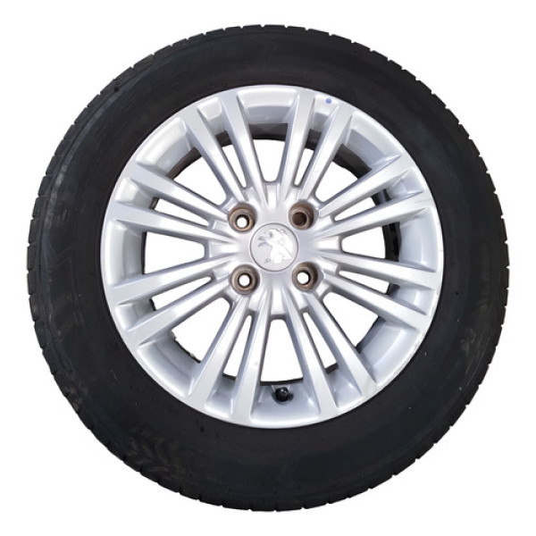 Jogo Roda Aro 15 Peugeot 208 4x108 Tala 6 Original Prata