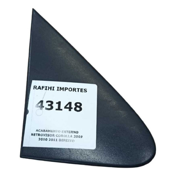 Acabamento Externo Retrovisor Corolla 2009 2010 2011 Direito Preto